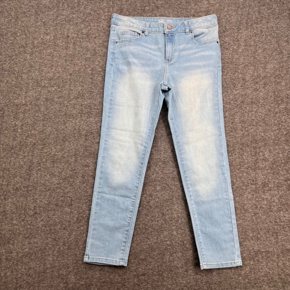 Wonder Nation Girls Skinny Jeans Light Wash Blue Stretch‎ Denim Size 12 Plus